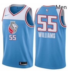 Sacramento Kings 55 Jason Williams Blue NBA jerseyCity Edition 
