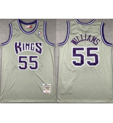 Sacramento Kings 55 Jason Williams Grey 2000 01 Throwback Stitched Jersey