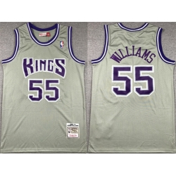 Sacramento Kings 55 Jason Williams Grey 2000 01 Throwback Stitched Jersey