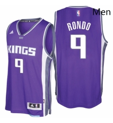 Sacramento Kings 9 Rajon Rondo 2016 17 Seasons Purple Road Swingman jersey