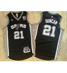 San Antonio Spurs 21 Tim Duncan Black Retired Commemorative Edition Swingman Mesh Jersey