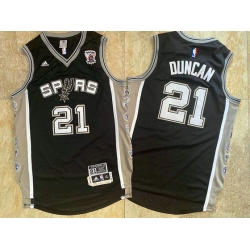 San Antonio Spurs 21 Tim Duncan Black Retired Commemorative Edition Swingman Mesh Jersey