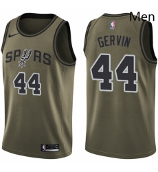 San Antonio Spurs 44 George Gervin Swingman Green Salute To Service NBA Jersey