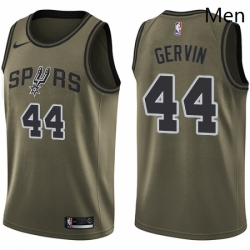 San Antonio Spurs 44 George Gervin Swingman Green Salute To Service NBA Jersey