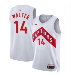 Toronto Raptors 14 Ja'Kobe Walter White 2024 Draft Association Edition Stitched Basketball Jersey