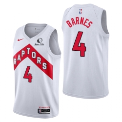 Toronto Raptors #4 Scottie Barnes Association Edition White Jersey