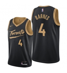 Toronto Raptors 4 Scottie Barnes Black NBA Swingman 2020 21 City Edition Jersey