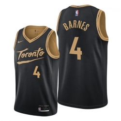 Toronto Raptors 4 Scottie Barnes Black NBA Swingman 2020 21 City Edition Jersey
