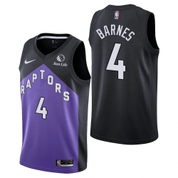 Toronto Raptors #4 Scottie Barnes Earned Edition Black Jersey