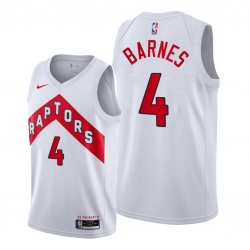 Toronto Raptors 4 Scottie Barnes White Jerseys