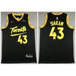 Toronto Raptors 43 Pascal Siakam Black 2021 City Edition Swinman Jersey