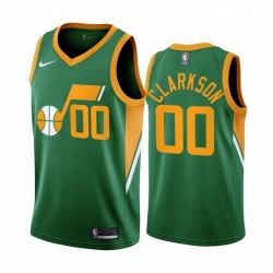 Utah Jazz 00 Jordan Clarkson Green NBA Swingman 2020 21 Earned Edition Jersey