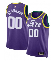 Utah Jazz 00 Jordan Clarkson Purple 2023 Classic Edition Stitched Basketball Jersey