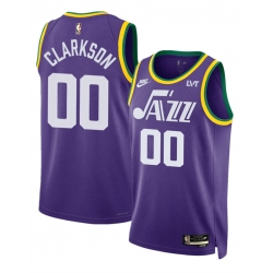 Utah Jazz 00 Jordan Clarkson Purple 2023 Classic Edition Stitched Basketball Jersey
