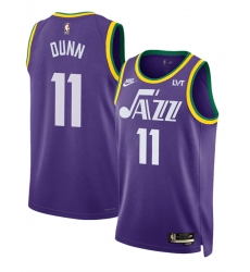 Utah Jazz 11 Kris Dunn Purple 2023 Classic Edition Stitched Basketball Jersey