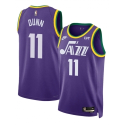 Utah Jazz 11 Kris Dunn Purple 2023 Classic Edition Stitched Basketball Jersey