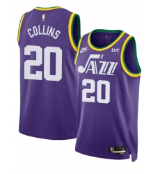 Utah Jazz 20 John Collins Purple 2023 Classic Edition Stitched Basketball Jersey