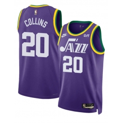 Utah Jazz 20 John Collins Purple 2023 Classic Edition Stitched Basketball Jersey