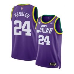 Utah Jazz 24 Walker Kessler Purple 2023 Classic Edition Stitched Basketball Jersey