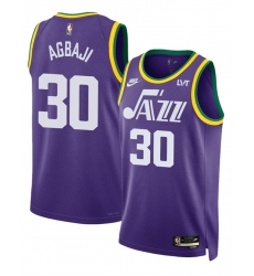 Utah Jazz 30 Ochai Agbaji Purple 2023 Classic Edition Stitched Basketball Jersey