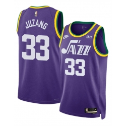 Utah Jazz 33 Johnny Juzang Purple 2023 Classic Edition Stitched Basketball Jersey