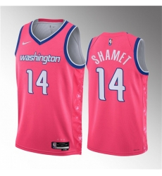 Washington Wizards 14 Landry Shamet Pink 2023 City Edition Stitched Jersey