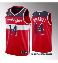 Washington Wizards 14 Landry Shamet Red Icon Edition Stitched Jersey