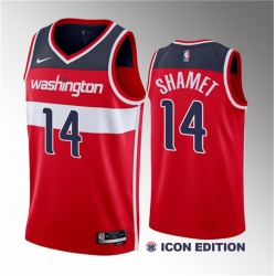 Washington Wizards 14 Landry Shamet Red Icon Edition Stitched Jersey