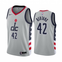Washington Wizards 42 Davis Bertans Gray NBA Swingman 2020 21 City Edition Jersey