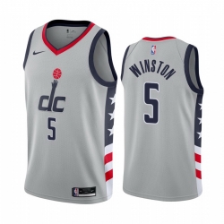 Washington Wizards 5 Cassius Winston Gray NBA Swingman 2020 21 City Edition Jersey