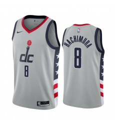 Washington Wizards 8 Rui Hachimura Gray NBA Swingman 2020 21 City Edition Jersey