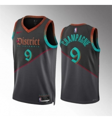 Washington Wizards 9 Justin Champagnie Black 2023 24 City Edition Stitched Basketball Jersey
