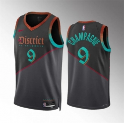 Washington Wizards 9 Justin Champagnie Black 2023 24 City Edition Stitched Basketball Jersey