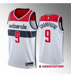 Washington Wizards 9 Justin Champagnie White Association Edition Stitched Basketball Jersey