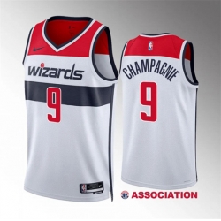 Washington Wizards 9 Justin Champagnie White Association Edition Stitched Basketball Jersey