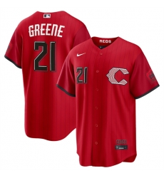 Cincinnati Reds 21 Hunter Greene Red 2026 City Connect Stadium Stitched Baseball Jersey