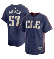 Shane Bieber Cleveland Guardians 2024 City Connect Limited Jersey Navy Shane Bieber Cleveland Guardians 2024 City Connect Limited Jersey Navy