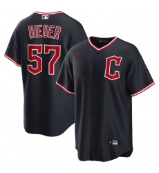 Shane Bieber Cleveland Guardians Alternate Jersey Navy Shane Bieber Cleveland Guardians Alternate Jersey Navy