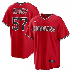 Shane Bieber Cleveland Guardians Alternate Player Jersey Red