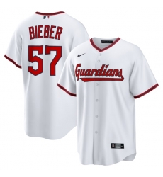 Shane Bieber Cleveland Guardians Home Jersey White Shane Bieber Cleveland Guardians Home Jersey White