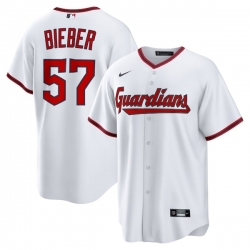 Shane Bieber Cleveland Guardians Home Jersey White