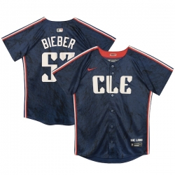 Shane Bieber Cleveland Guardians Preschool 2024 City Connect Limited Jersey Navy