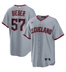 Shane Bieber Cleveland Guardians Road Jersey Gray Shane Bieber Cleveland Guardians Road Jersey Gray