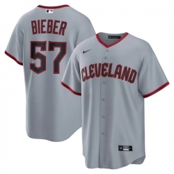 Shane Bieber Cleveland Guardians Road Jersey Gray