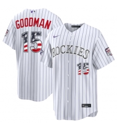 2026 All Star Edition Stars Stripes Colorado Rockies Hunter Goodman White Stadium Jersey