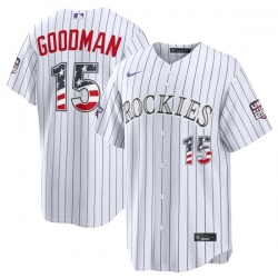 2026 All Star Edition Stars Stripes Colorado Rockies Hunter Goodman White Stadium Jersey