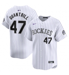 Cal Quantrill Colorado Rockies Home Limited Player Jersey White Cal Quantrill Colorado Rockies Home Limited Player Jersey White