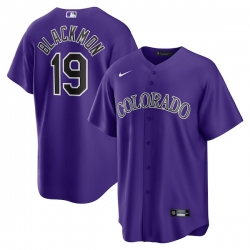 Charlie Blackmon Colorado Rockies Alternate Player Name Jersey Purple