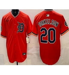 Detroit Tigers 20 Spencer Torkelson Orange Limited Jersey