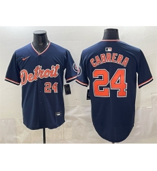 Detroit Tigers 24 Miguel Cabrera Navy 2026 Alternate Vapor Premier Limited Stitched Baseball Jersey